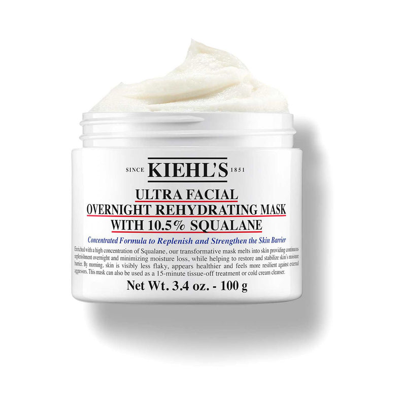 Kiehl's overnight mask with 10.5% Squalane, imported from the UK