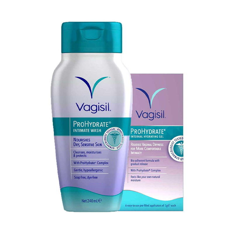 Vagisil ProHydrate bundle with intimate wash and internal gel (British brand)