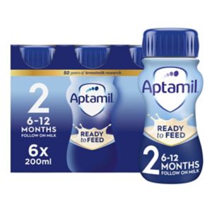 Aptamil Follow On Formula Liquid 6-12 Months 6x200ml