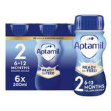 Aptamil Folgemilch Baby Milch Flüssig 6x200ml - Britisches Produkt