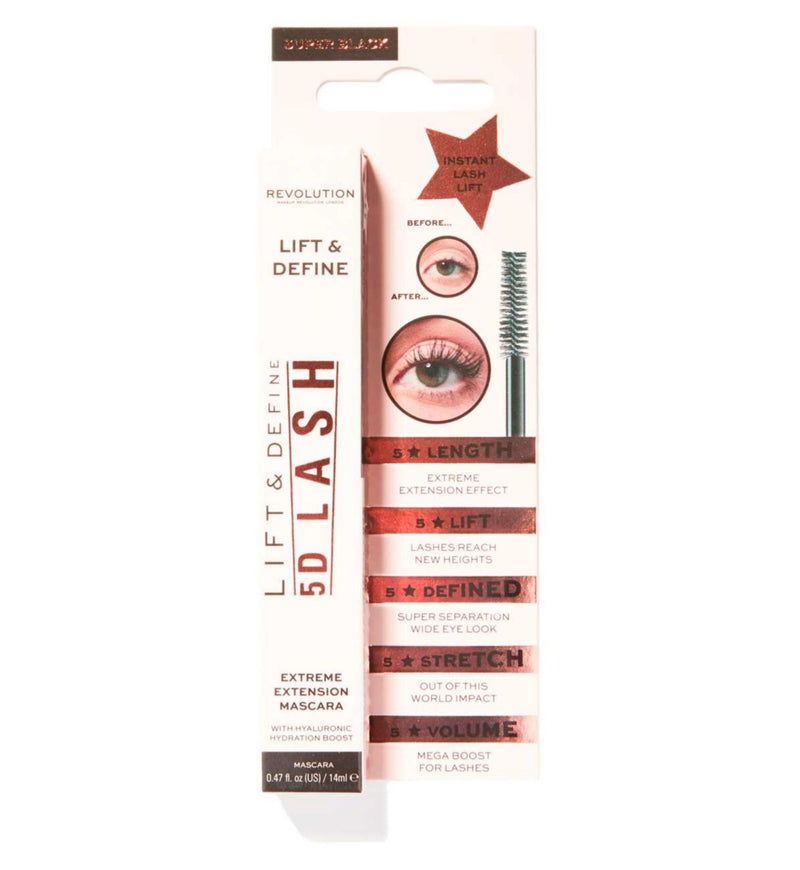 Revolution 5D extreme extension mascara black - British product