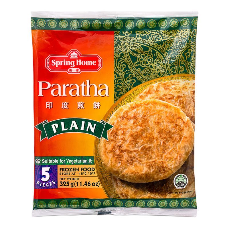 Spring Home plain paratha frozen flatbread (British brand)
