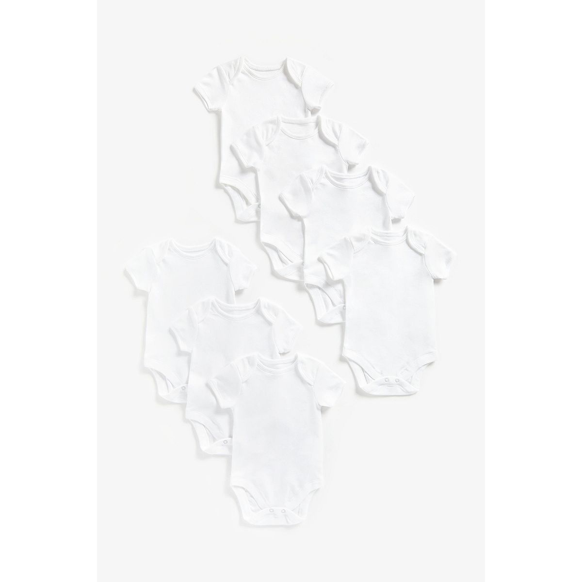 White Short-Sleeved Bodysuits - 7 Pack GOODS Boots