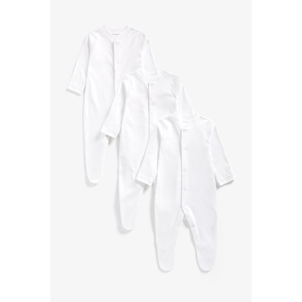 White Sleepsuits - 3 Pack GOODS Boots