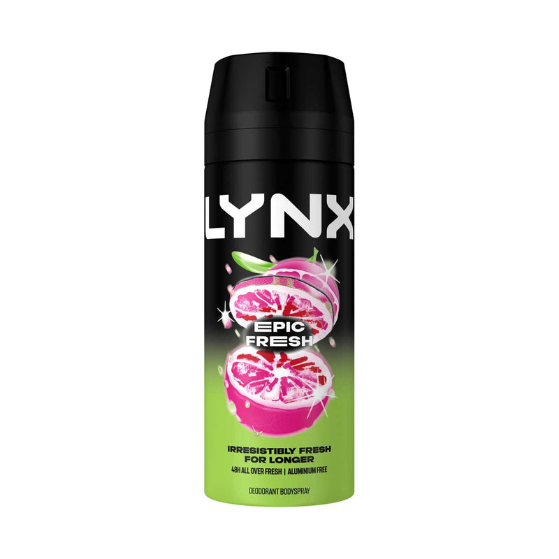Lynx Epic Fresh Deodorant Body Spray Grapefruit Pineapple 150ml, UK version