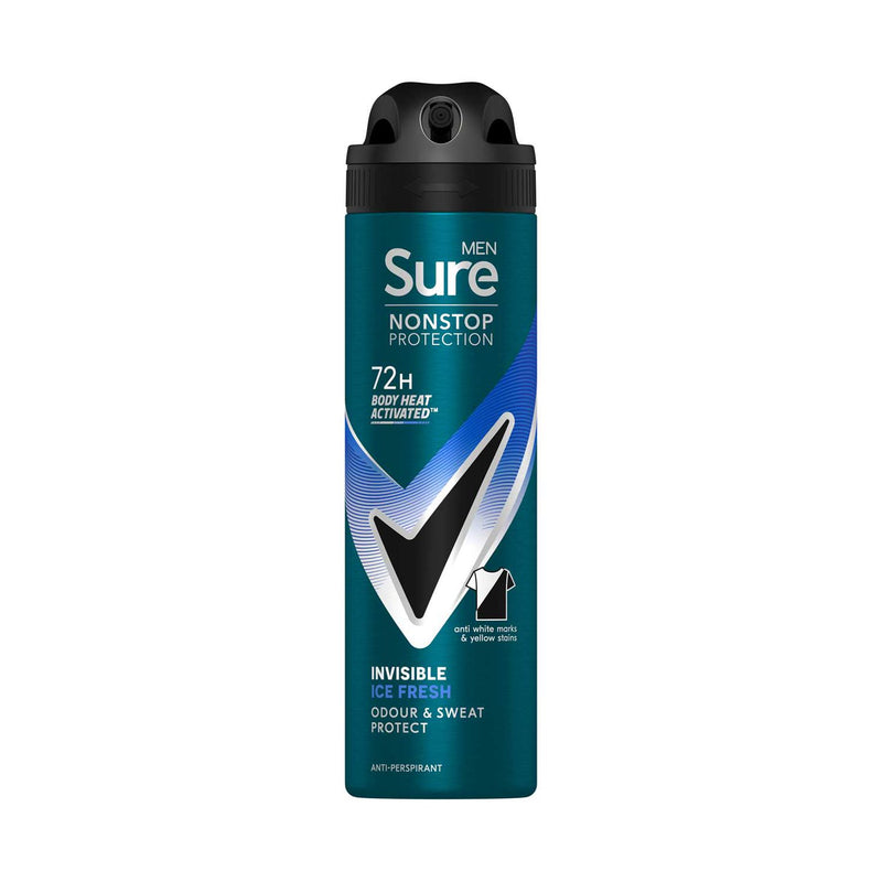 Sure antiperspirant deodorant Invisible Ice Fresh 150ml, imported from the UK