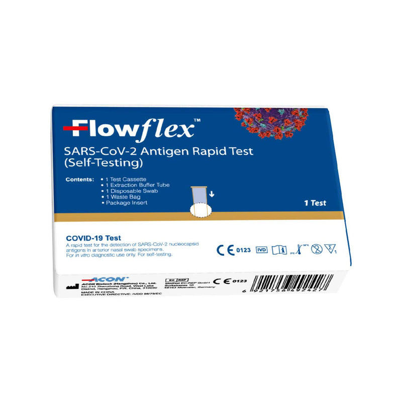 Flowflex rapid antigen test self-testing kit 1 test, imported from the UK