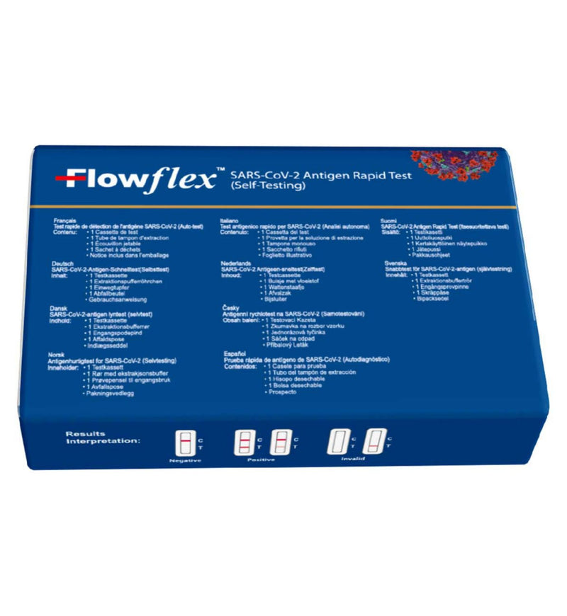 Flowflex rapid antigen test self-testing kit 1 test, imported from the UK
