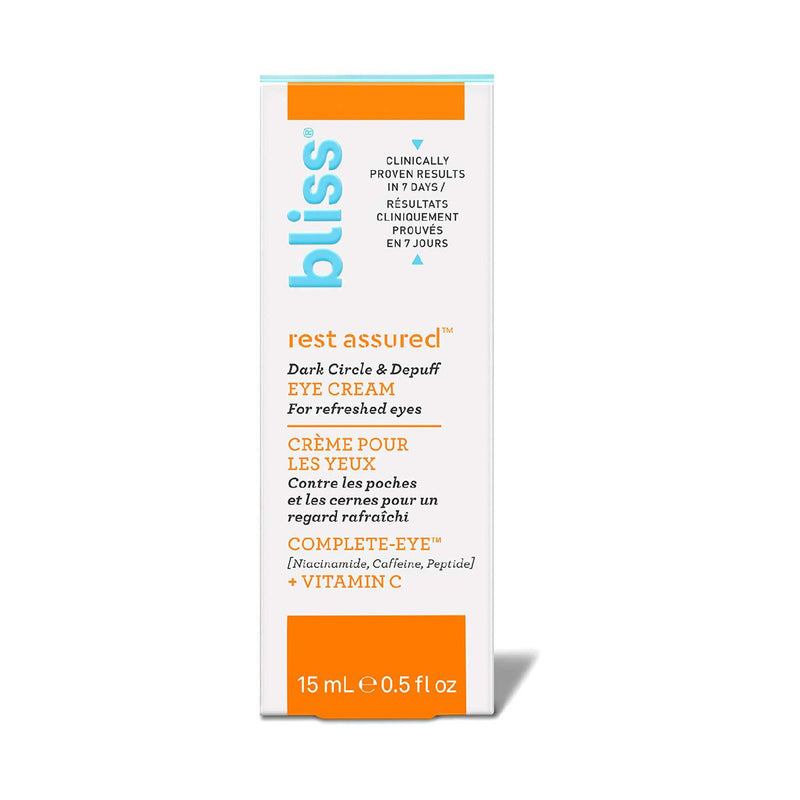 Bliss Rest Assured Eye Cream 15ml - British product
