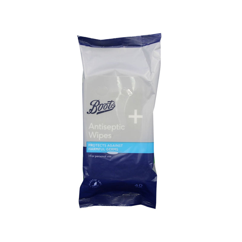 Boots antiseptic wipes plastic free 40 pack - British product