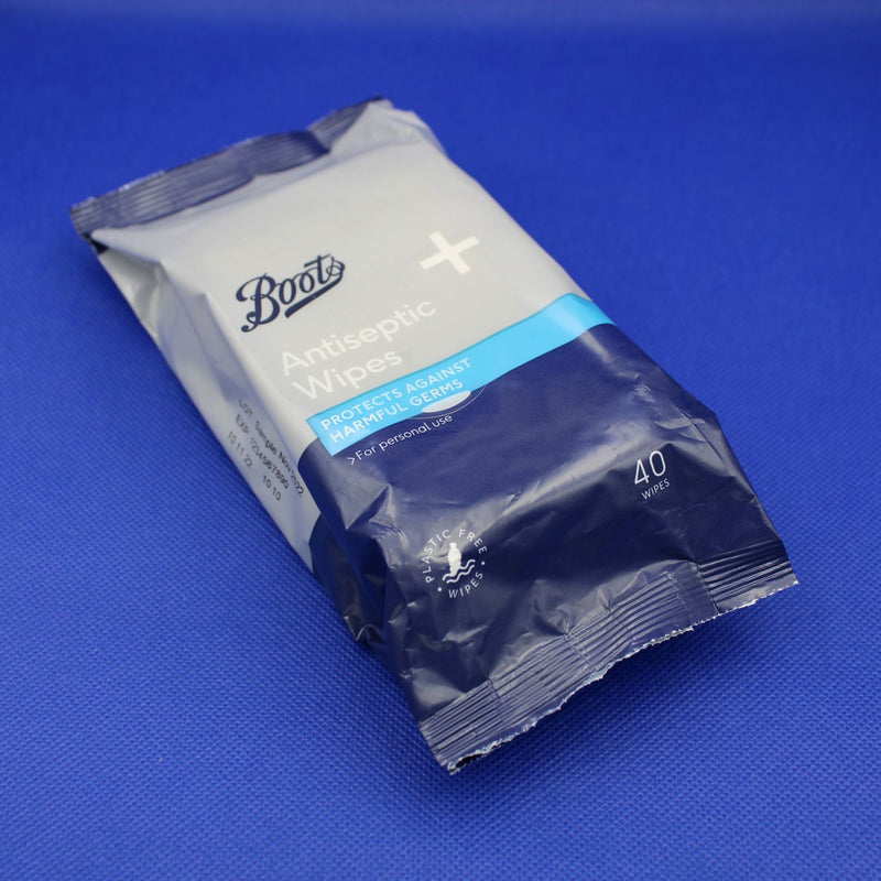 Boots antiseptic wipes plastic free 40 pack - British product