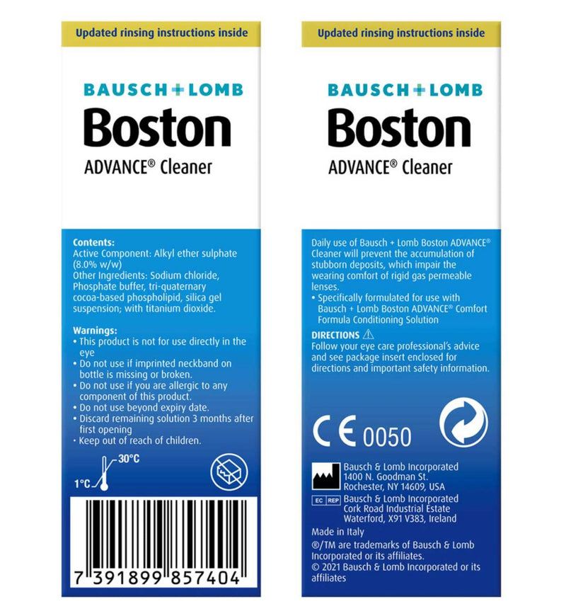 Bausch & Lomb Boston Advance Cleaner 30ml - British product
