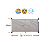 DreamBaby retractable mesh safety gate grey fits 0-140cm - British product