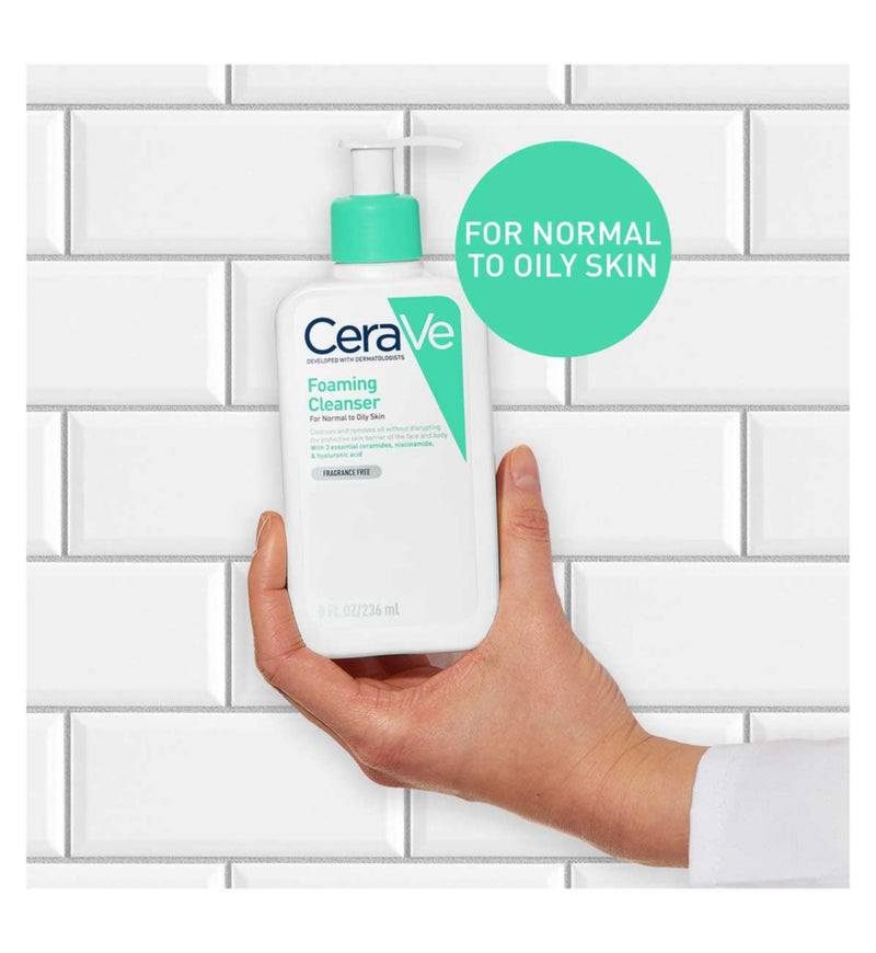 CeraVe foaming cleanser with Niacinamide 473ml, imported from the UK