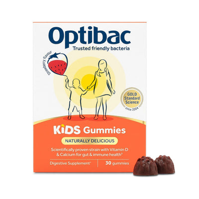 Boots Optibac Kids Gummies Strawberry Gut Supplement 30 Gummies- Buy online at McGrocer