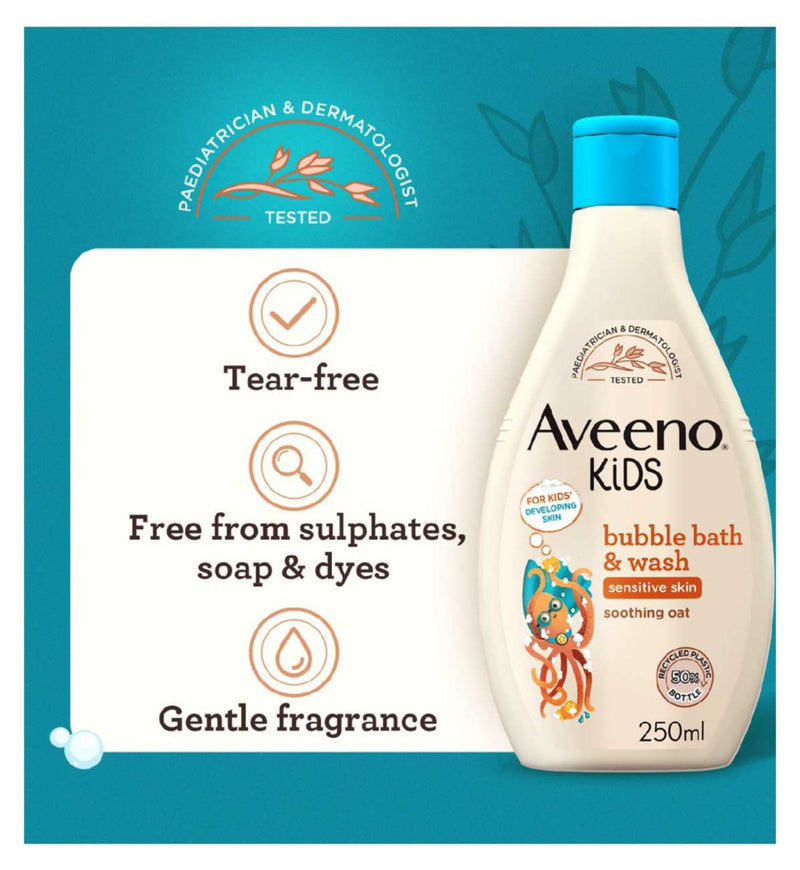 Aveeno kids bubble bath and wash 250ml - British product