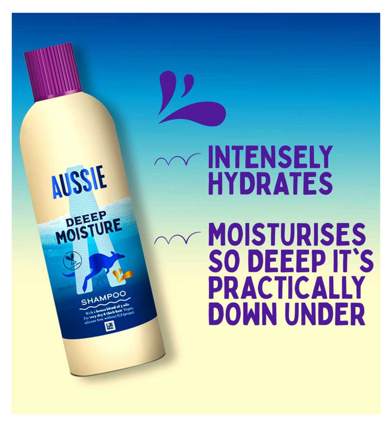 Aussie Deeep Moisture Vegan Shampoo 300ml - British product