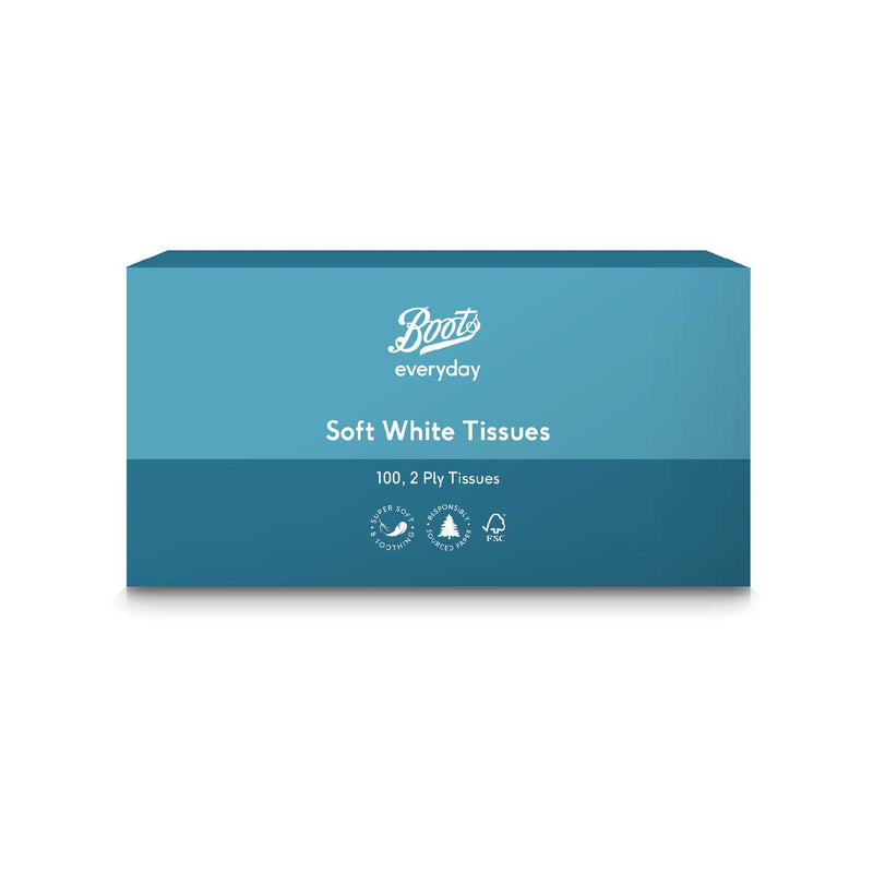Boots Everyday white tissues 2ply 100 - British product