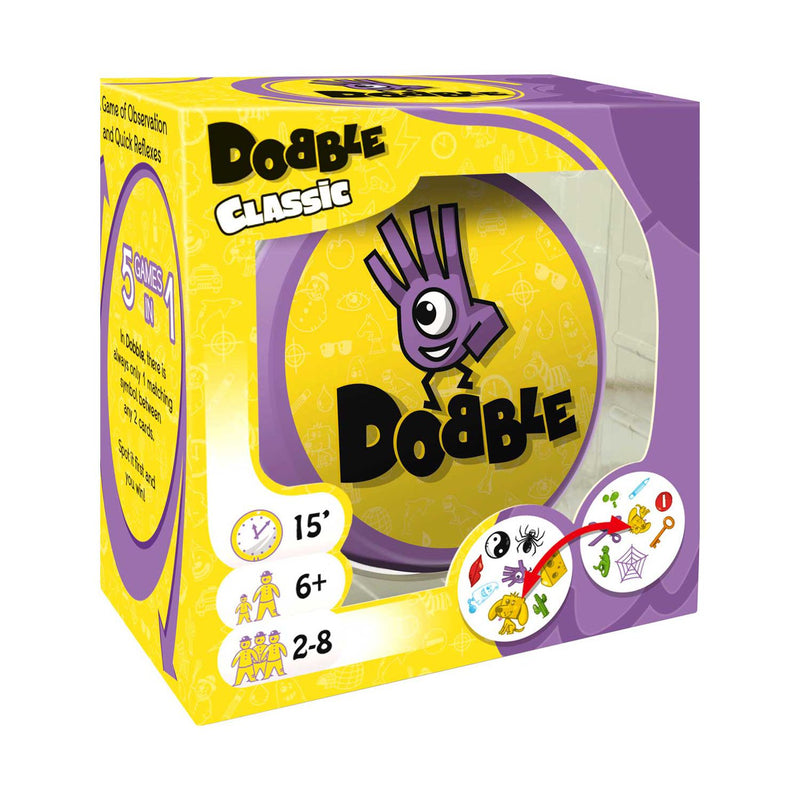 Dobble reaction card game for family fun - British product