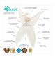 Cuskiboo cream baby comforter organic bamboo - British product