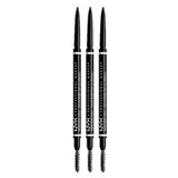 NYX Micro Brow Pencil Ash Brown 3 Pencils, imported from the UK
