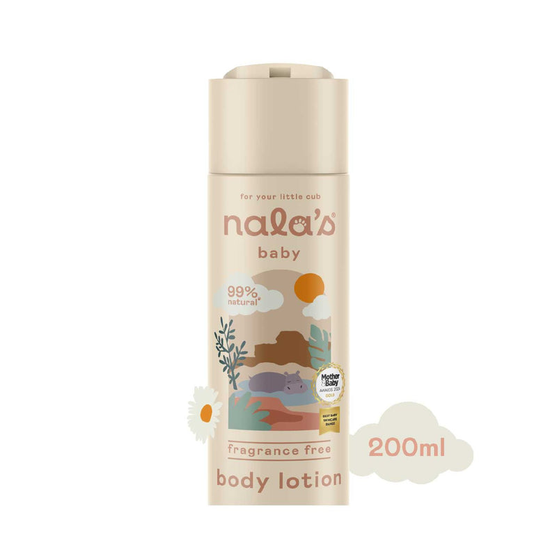 Nala's Baby Body Lotion fragrance free 200ml (British brand)