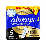 Always Ultra Night pads size 5 with wings 14 (British brand)