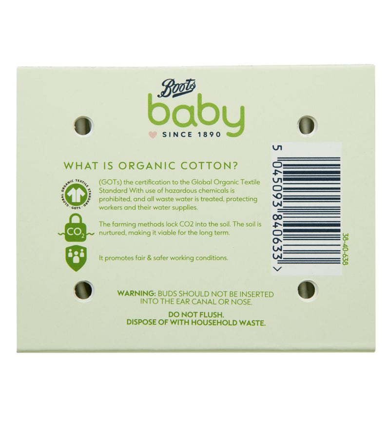 Boots Baby Organic Cotton Buds 200s - British product