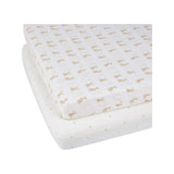 Ickle Bubba Bunnychino fitted cot sheets 2 pack - British product