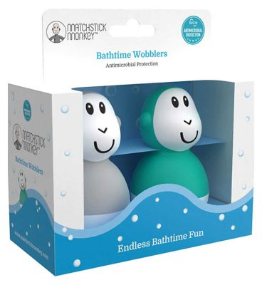 Matchstick Monkey Bathtime Wobblers Cool Grey Green, imported from the UK