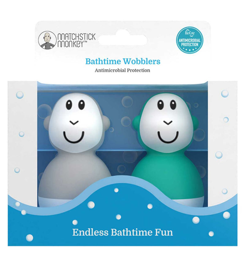 Matchstick Monkey Bathtime Wobblers Cool Grey Green, imported from the UK