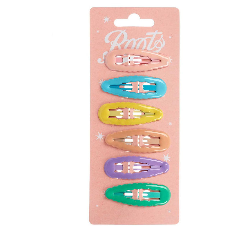 Boots Kids hair clips pastel epoxy design 6 pack - British product