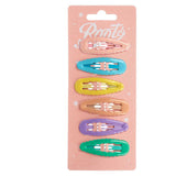 Boots Kids hair clips pastel epoxy design 6 pack - British product