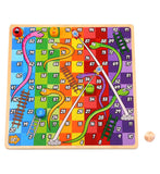 Tooky Toy wooden 2-in-1 Chess and Snakes and Ladders game, UK version