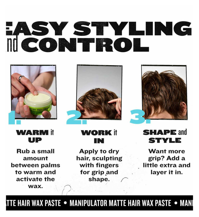 Bed Head Manipulator matte hair wax 57g - British product