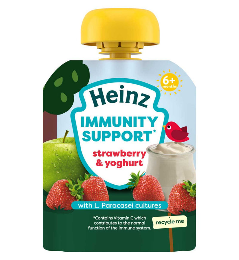 Heinz Immunity Support strawberry yogurt baby food 85g (British brand)