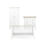 CuddleCo Clara nursery furniture set White & Ash (British brand)