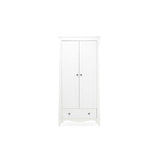 CuddleCo Clara Double Wardrobe White Nursery Storage 2 Doors