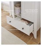 CuddleCo Clara Double Wardrobe White - British product
