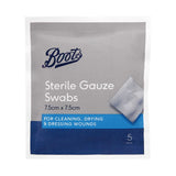 Boots Boots Sterile Gauze Swabs 7.5cm x 7.5cm 5 Pack- Buy online at McGrocer