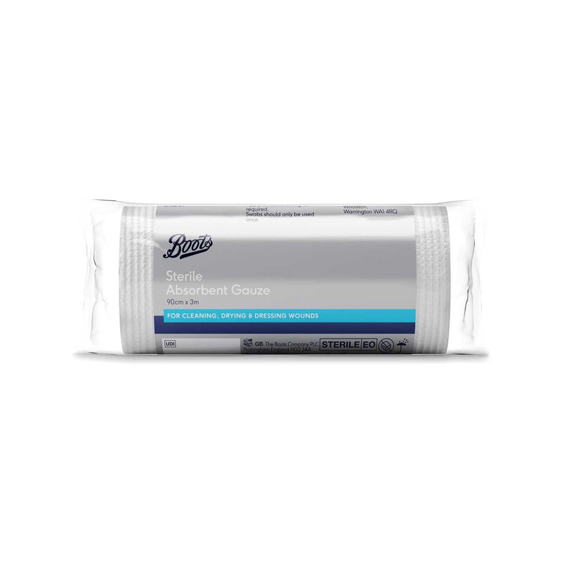 Boots sterile gauze roll 90cm x 3m - British product