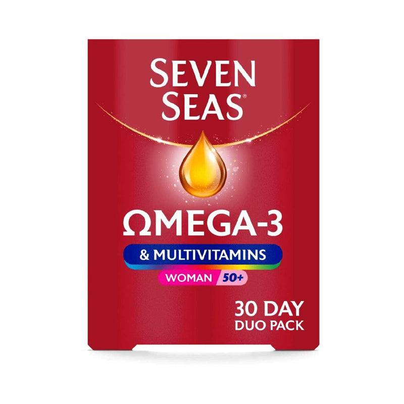 Seven Seas Omega-3 multivitamin women 50+ 30-day pack, UK version