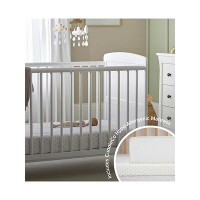 Boots CuddleCo Juliet Cot Bed with Lullaby Foam Mattress White- Buy online at McGrocer