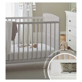 CuddleCo Juliet Cot Bed with Mattress Dove Grey - British product