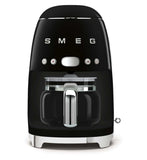 Smeg black drip coffee machine 1.4L, UK version
