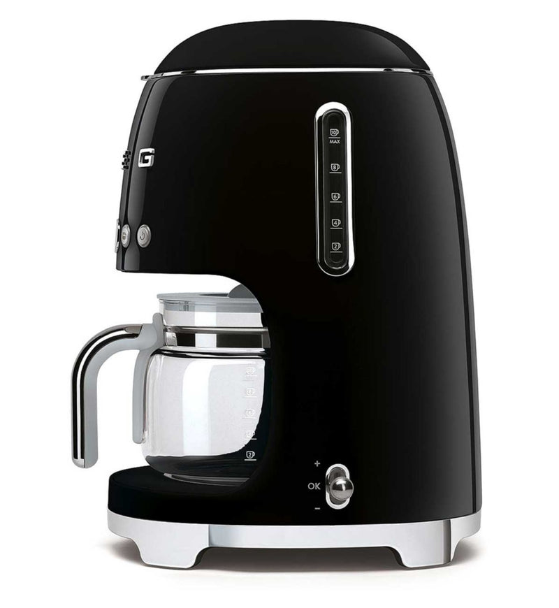 Smeg black drip coffee machine 1.4L, UK version