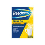 Beechams Cold & Flu Hot Lemon & Honey powder 5 sachets - British product