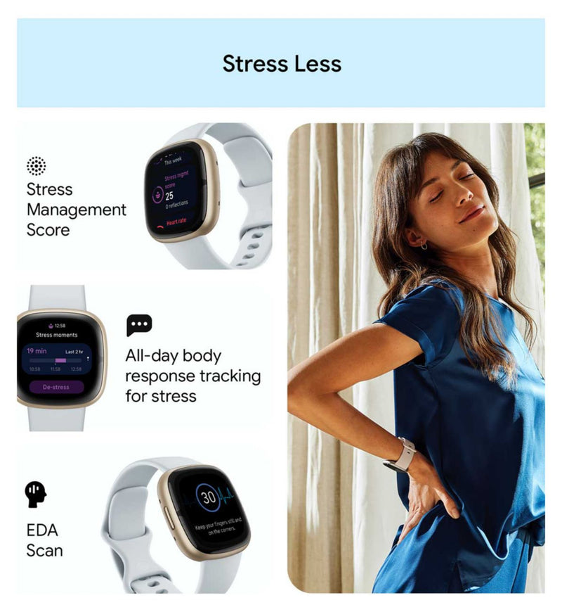 Fitbit Sense 2 Blue Mist smartwatch - British product