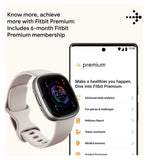 Fitbit Sense 2 Lunar White smartwatch (British brand)