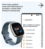 Fitbit Versa 4 fitness smartwatch Waterfall Blue (British brand)